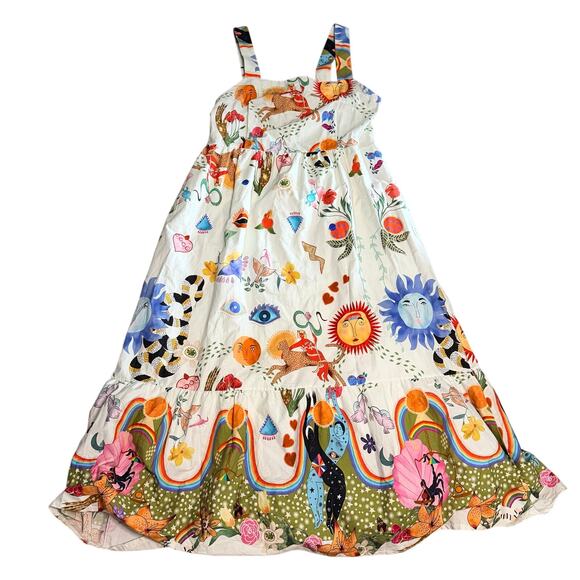 Bellambra Dresses & Skirts - Bellambra Maxi Dress Funky Symbolism Summer whimsical Boho Size XL